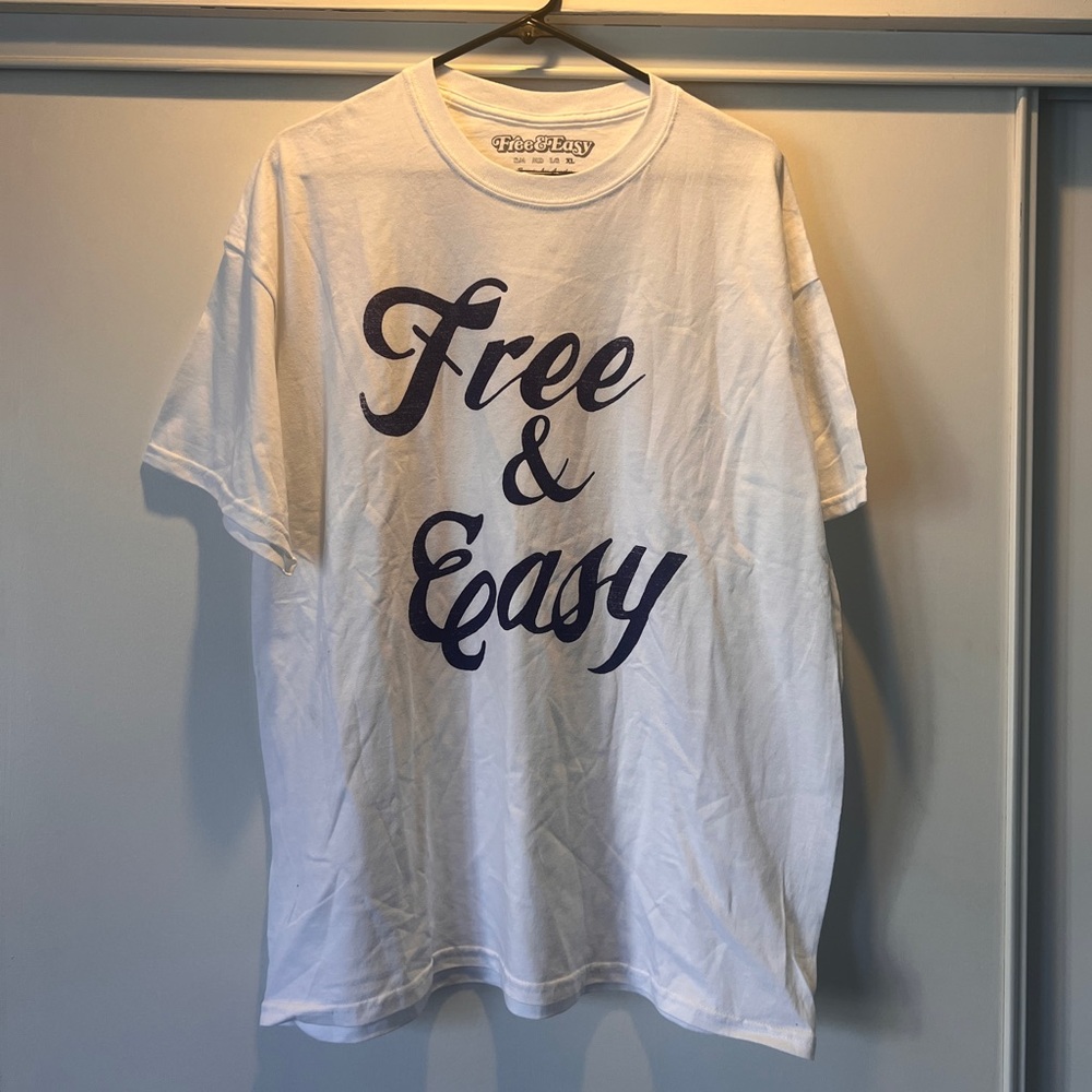 Free And Easy White Tee Shirt XL New Without Tag
